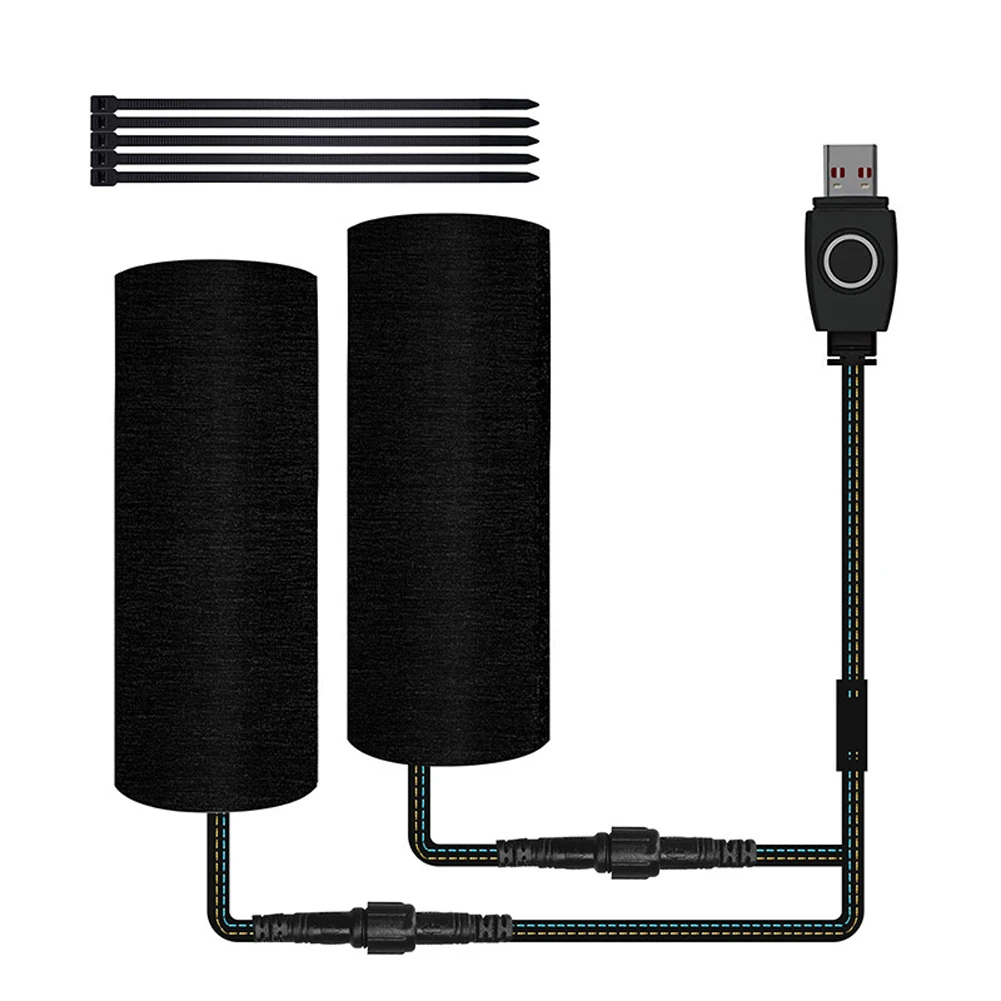

USB Heated Grip Cover Electric Heated Grip Pad Waterproof Smart Temperature Control Hand Warmer Grip Motorcycle Parts for Winter
