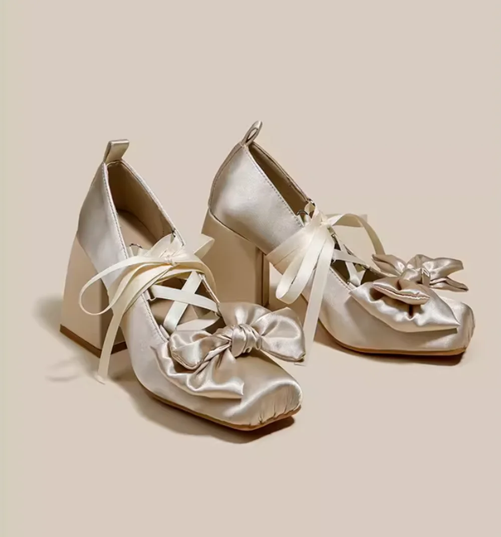 Chaussures Mary Jane noires en - Satin Bow Tie avis et prix