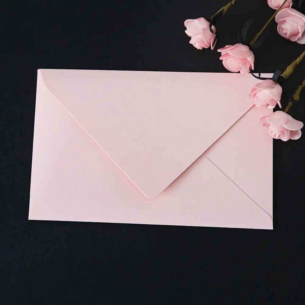 Romantic Pink Envelope Set Fire Paint Prints Paper Postcard Invitation Cards Decoration Gift Birthday Card