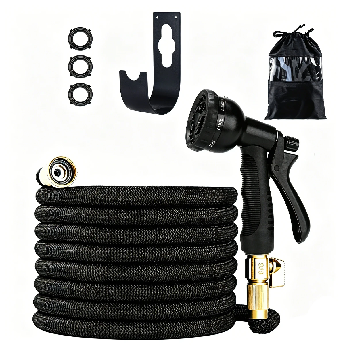 25FT-125FT Expandable Magic Hose High Pressure Car Wash Hose With Spray Gun Set Outdoor Watering Irrigation Tool Garden Hose ﻿