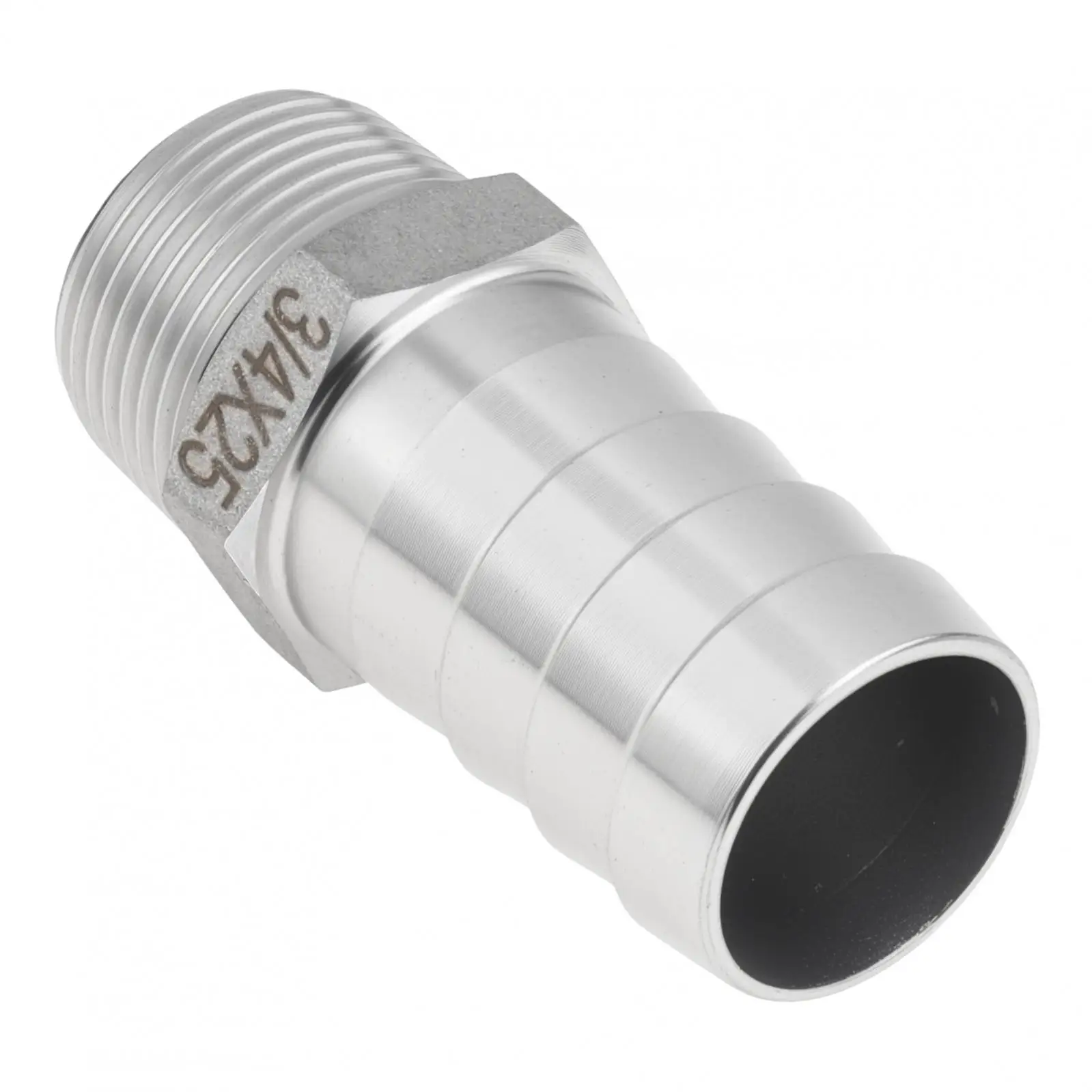 Conector de accesorios de manguera de púas de acero inoxidable, acoplador de cola de manguera de acero inoxidable, accesorios de púas, reparación de mangueras de aire, 3/4 pulgadas, 1 ud.