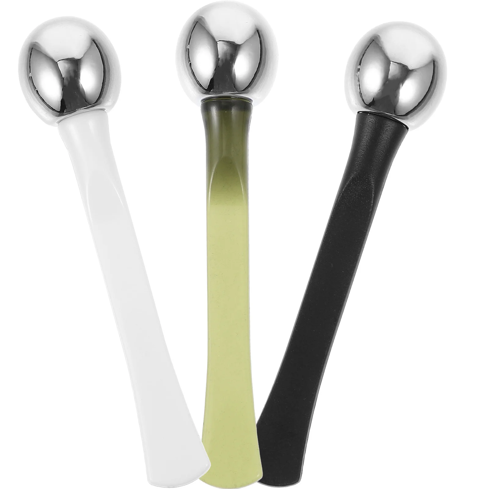 Palo de masaje para ojos, cuchara de crema para ojos portátil de alta calidad, relajación de la tensión, mejora la circulación, Reduce las ojeras, máscara Facial, 3 uds.