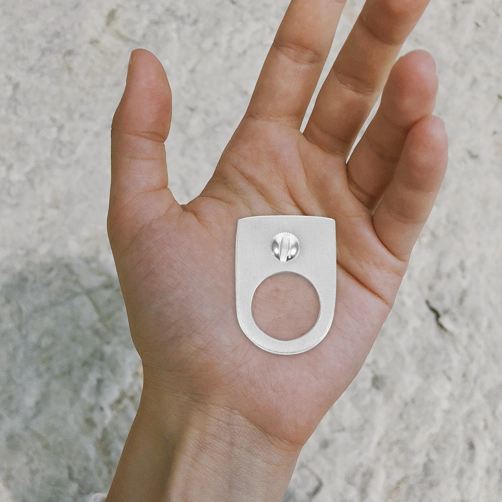 Afbeelding 7: Roestvrij stalen ring frameloze vingerkatapult zonder rubberen band Outdoor Game vervangende metalen onderdelen