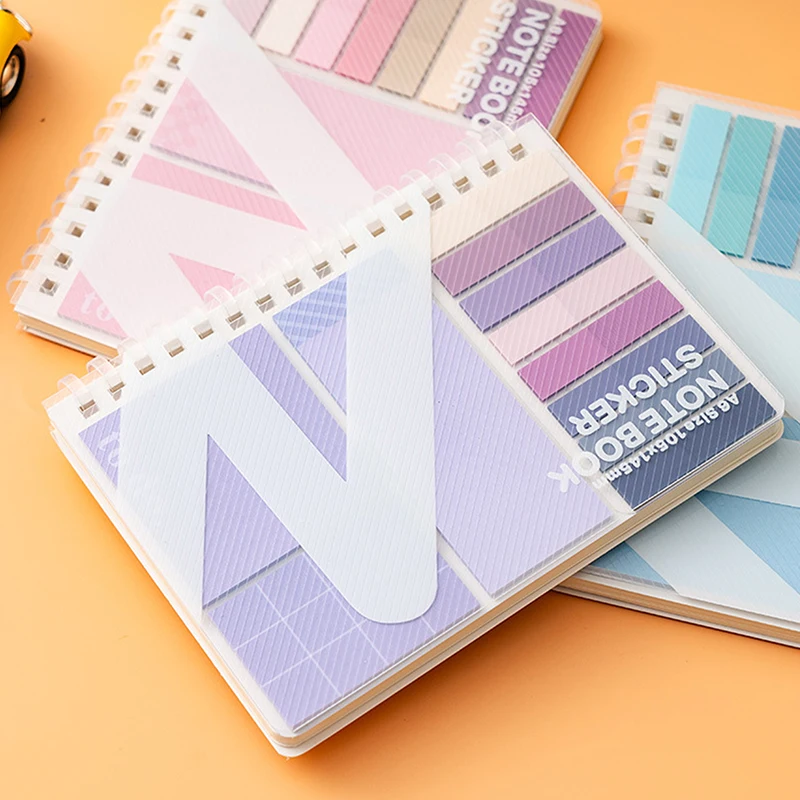 1Set Multifunctional Morandi Combination Sticky Notes Self-Adhesive Classification Index Labeling Stickers Office Supplies