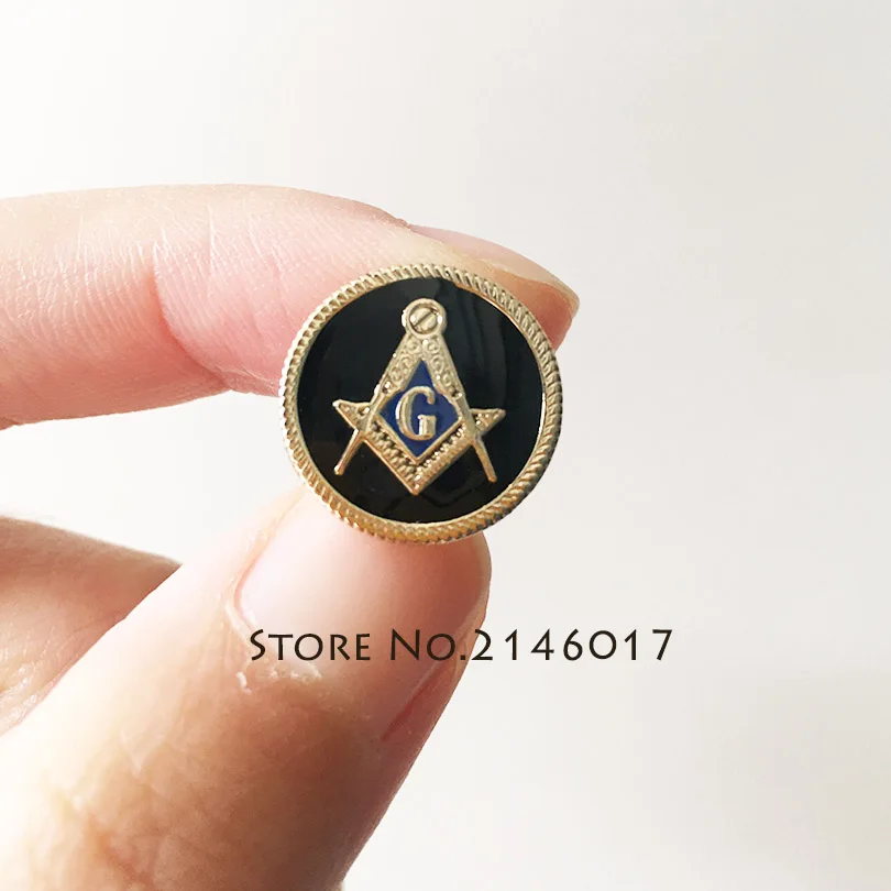 10개/세트 프로모션 메이슨 에나멜 라펠 핀, 메이슨 사각형 및 나침반 프리메이슨 브로치, 금속 배지 공예품