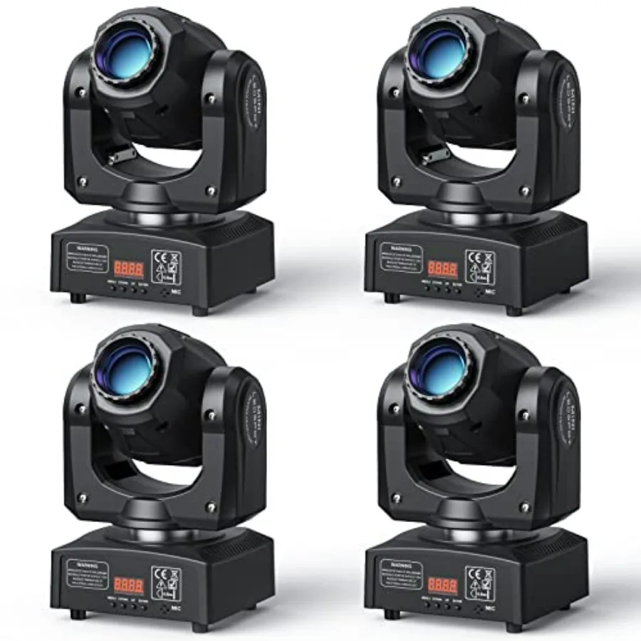 

50W LED Moving Head Light with 7 Gobos 7 Colors Open White Beam Spotlight DMX Sound Activated for Wedding DJ Disco Parties Live