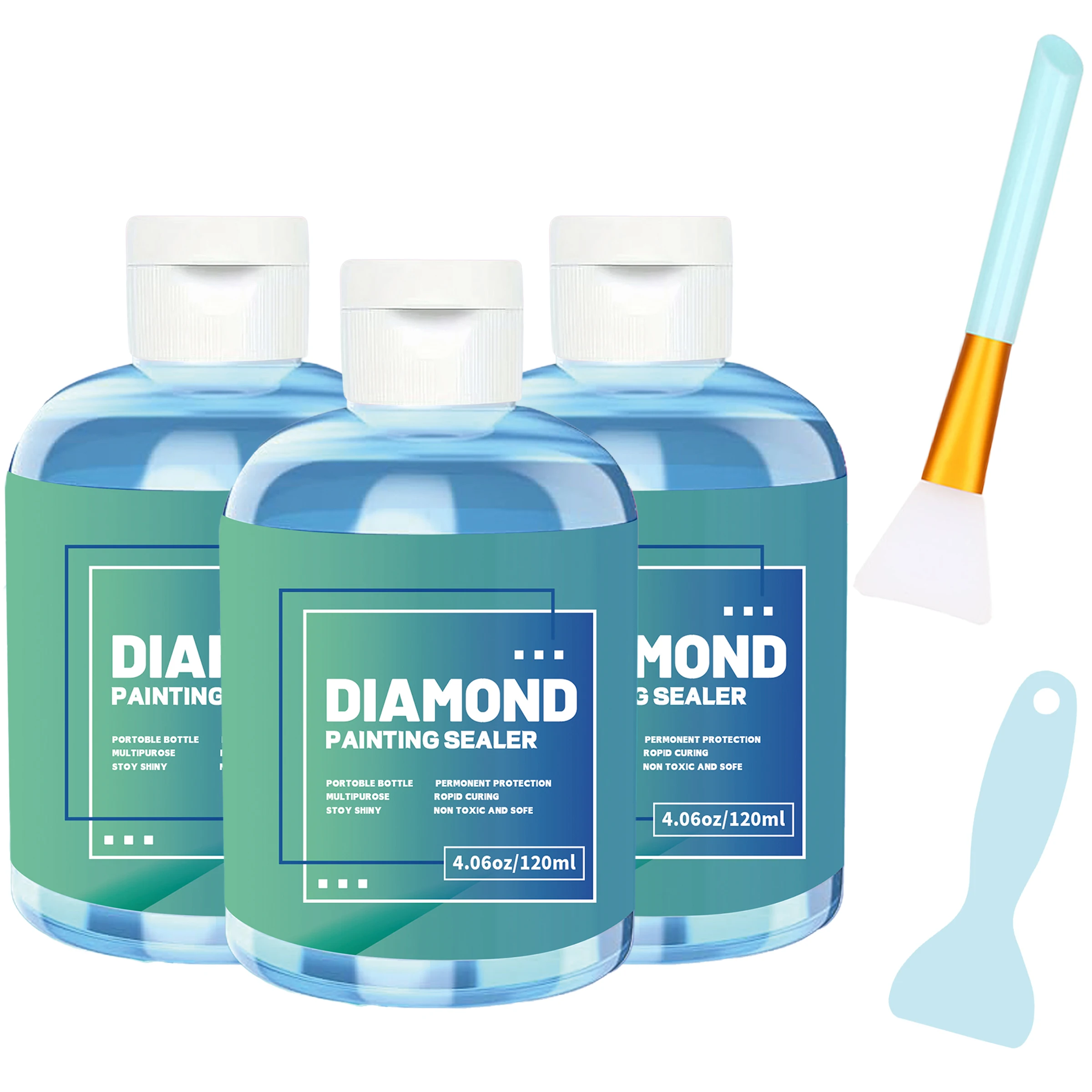 120ML Diamond Painting Sealer Finish, Permanent Shine & Protection, Accessory for Diamond Art, Jigsaw Puzzles & Craft Glue