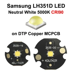 Samsung lh351dニュートラルホワイト5000k,90 smd,3535 LED,高精度懐中電灯