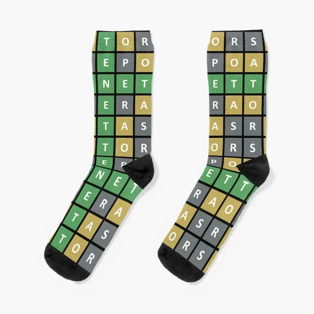 

Mysterious TENET magic word square puzzle colored in the style of Wordle game Socks shoes Hiking boots Socks Men Women's