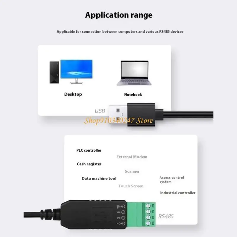 Q22A 産業用 USB から RS485 シリアルコンバータモジュール CH340 チップセットによる高速信号変換 PLC 接続用