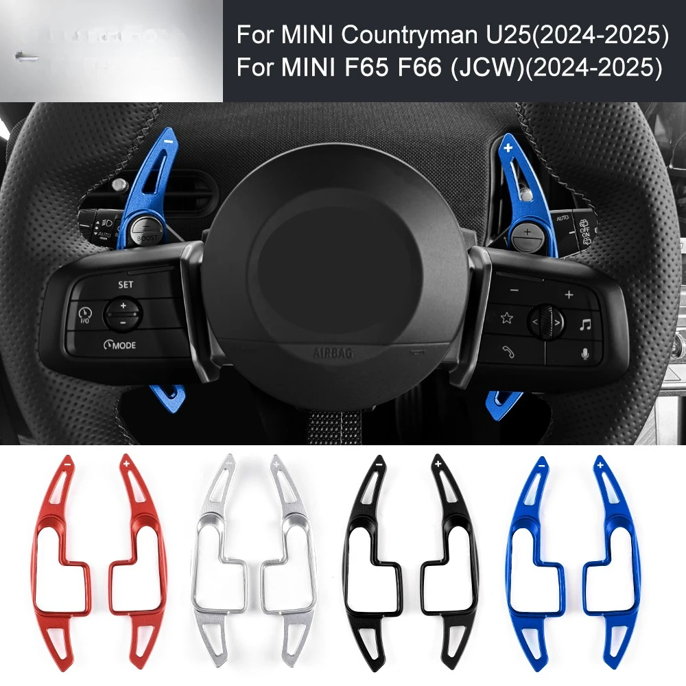 For MINI F65 F66 U25 2024-2025 Steering Wheel Paddle Shifters Aluminum Alloy Gear Shift Extensions Interior Accessories Styling