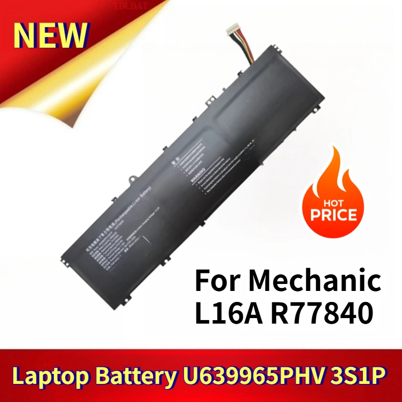 

6500mAh U639965PHV-3S1P Laptop Battery for Mechanic L16A-R77840