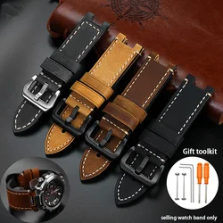 For Casio G-SHOCK MTG-B1000 MTG-G1000 Retro Leather Watchband 26mm Modified MTGB1000 GST-W120L/W130L/S100/S110 Men's Watch Strap