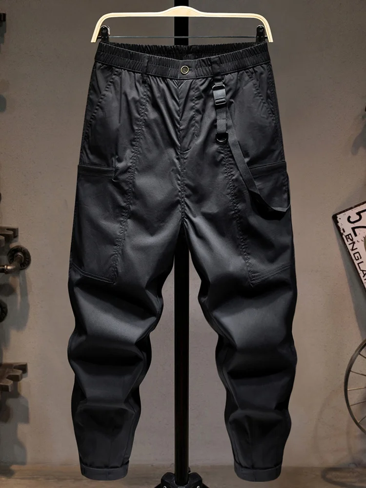 

Loose Straight Leg Men's Workwear Trousers Faionable Casual Pants Large ket Design Autumn Collection Comfortable Cotton ...