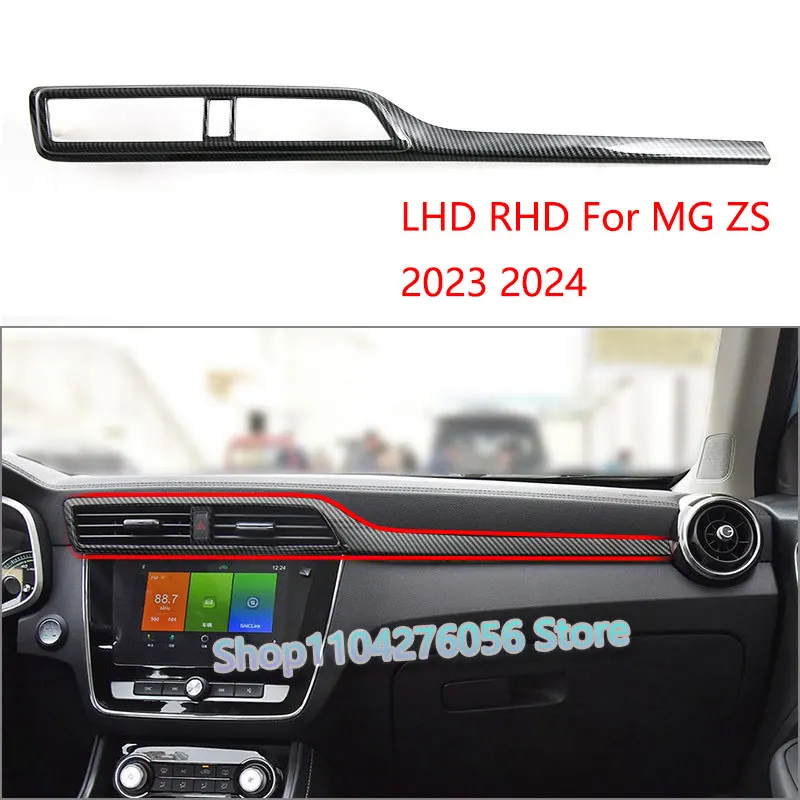 

L/RHD For MG ZS 2023 2024 Carbon Fiber entral Control Panel Center Air Condition Cover Trim Interior Accessories