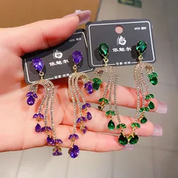 2024 New in women's earring Fashion Crystal Stone jewellery for women Luxury Party Gift Wedding Birthday Rhinestone accessories