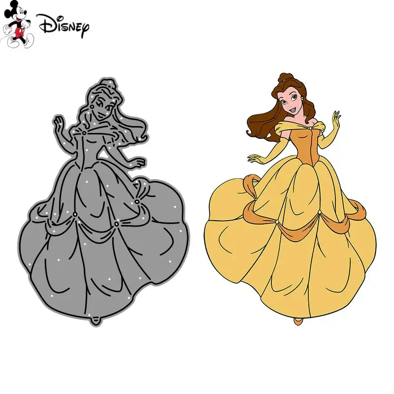 Disney Princess Belle Wykrojniki Piękna i Bestia Wykrojniki do papieru do scrapbookingu DIY Dekoracyjne wykrojniki do rękodzieła Nowość 2022