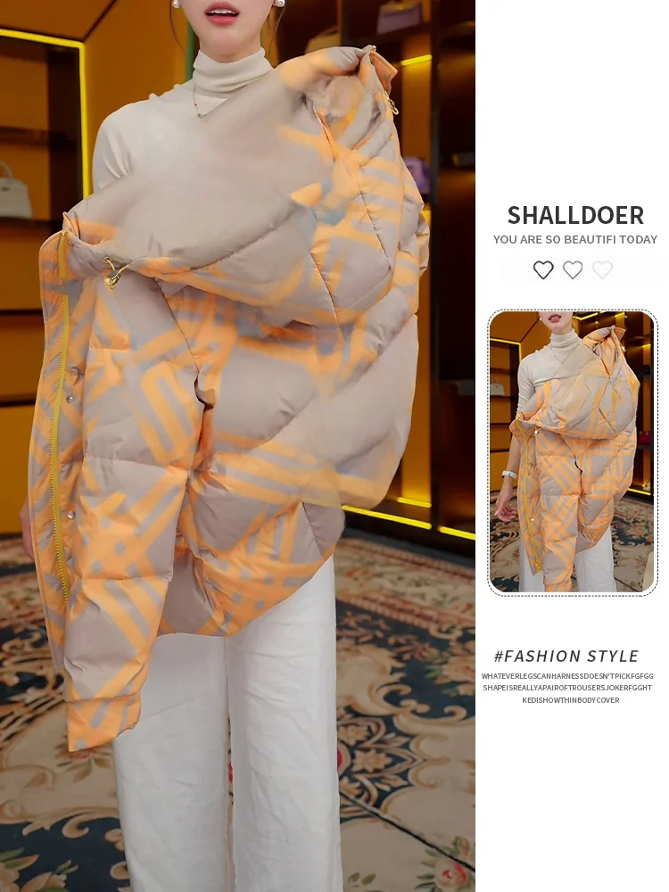 

Женская хлопковая куртка Sli Spliced Color, зимняя утепленная, в корейском стиле, свободного кроя, больших размеров, с капюшоном, на молнии