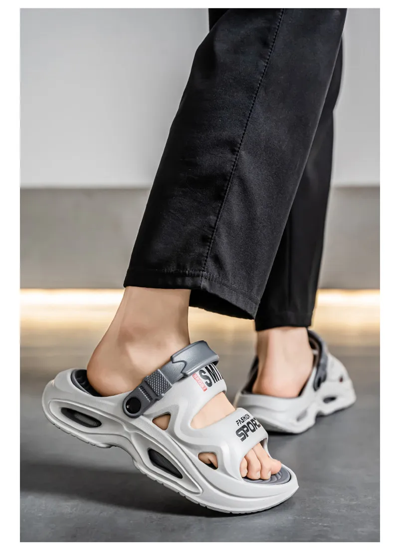 Herren-Hausschuhe, neue Sommer-EVA-Sandalen mit weicher Sohle, Plattform-Sandalen für drinnen und draußen, zum Gehen, Strandschuhe, Flip-Flops, Herrenschuhe – Detail 25