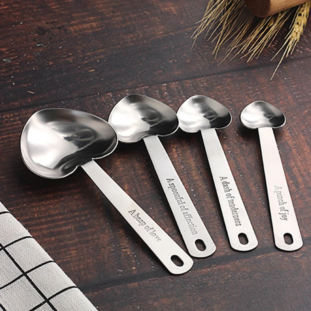 

Measuring Spoons Set Stainless Steel Kitchen Baking Tools For Spice Sugar Salt Liquid Powder Measurement Kitchen Supplies