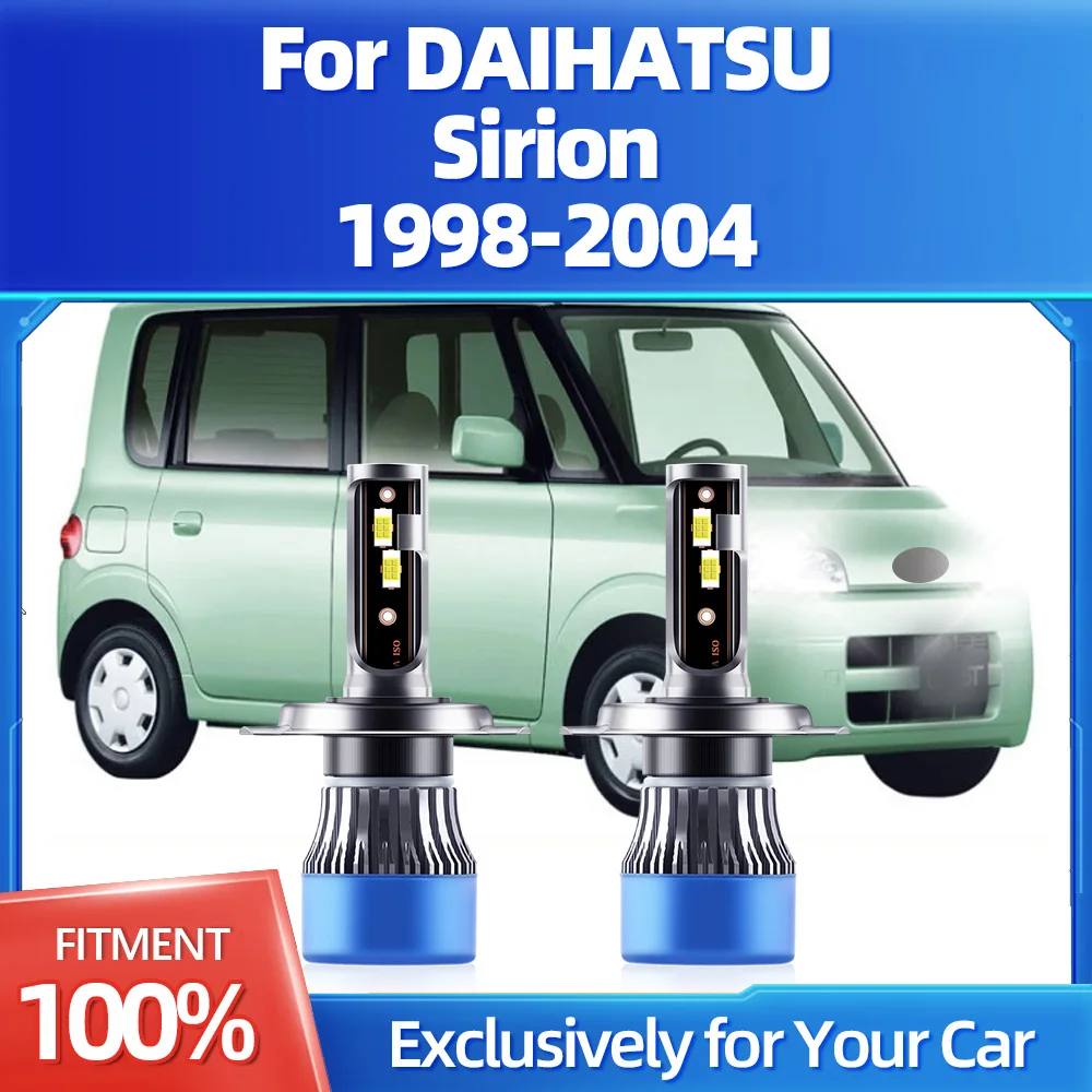 2Pcs LED Car Headlight CSP Chips White Headlamp Auto Lamps Lights 12V For DAIHATSU Sirion 1998 1999 2000 2001 2002 2003 2004