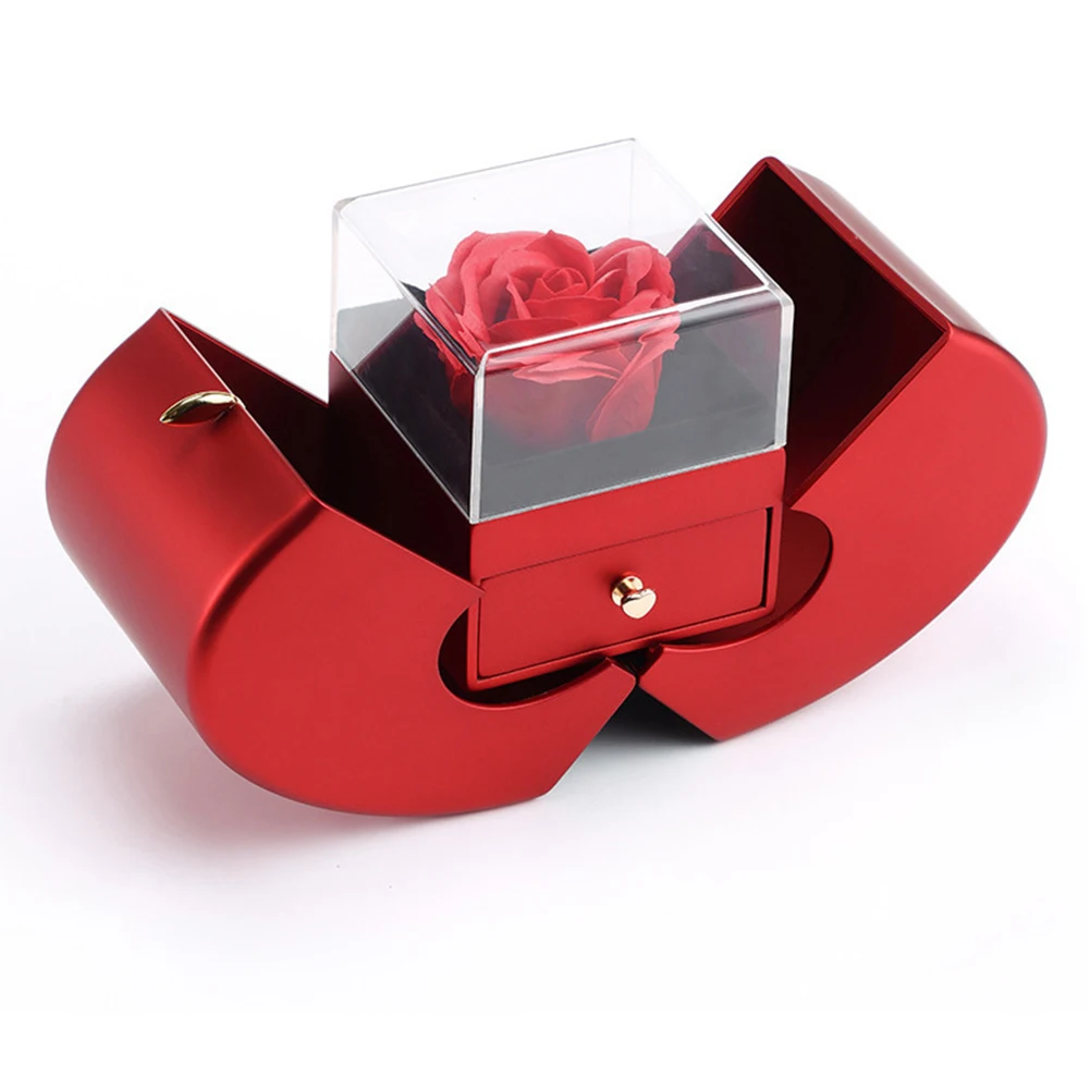 

Christmas Apple-Shaped Jewelry Packaging Gift Box Necklace Ring Bracelet Storage Case For Women Valentine'S Day Mother'S Day