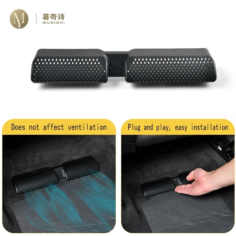 MUQSHI Car interior Air conditioning vent cover protettiva Vent Cover sedile posteriore accessori antipolvere ABS per Audi Q5 2018-2023