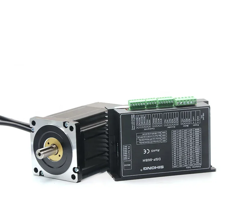 2 86mm Phase Nema34 8.2nm Closed Loop Stepper Motor Set 8Nm 6A with Driver 60V8A for Drilling Machine