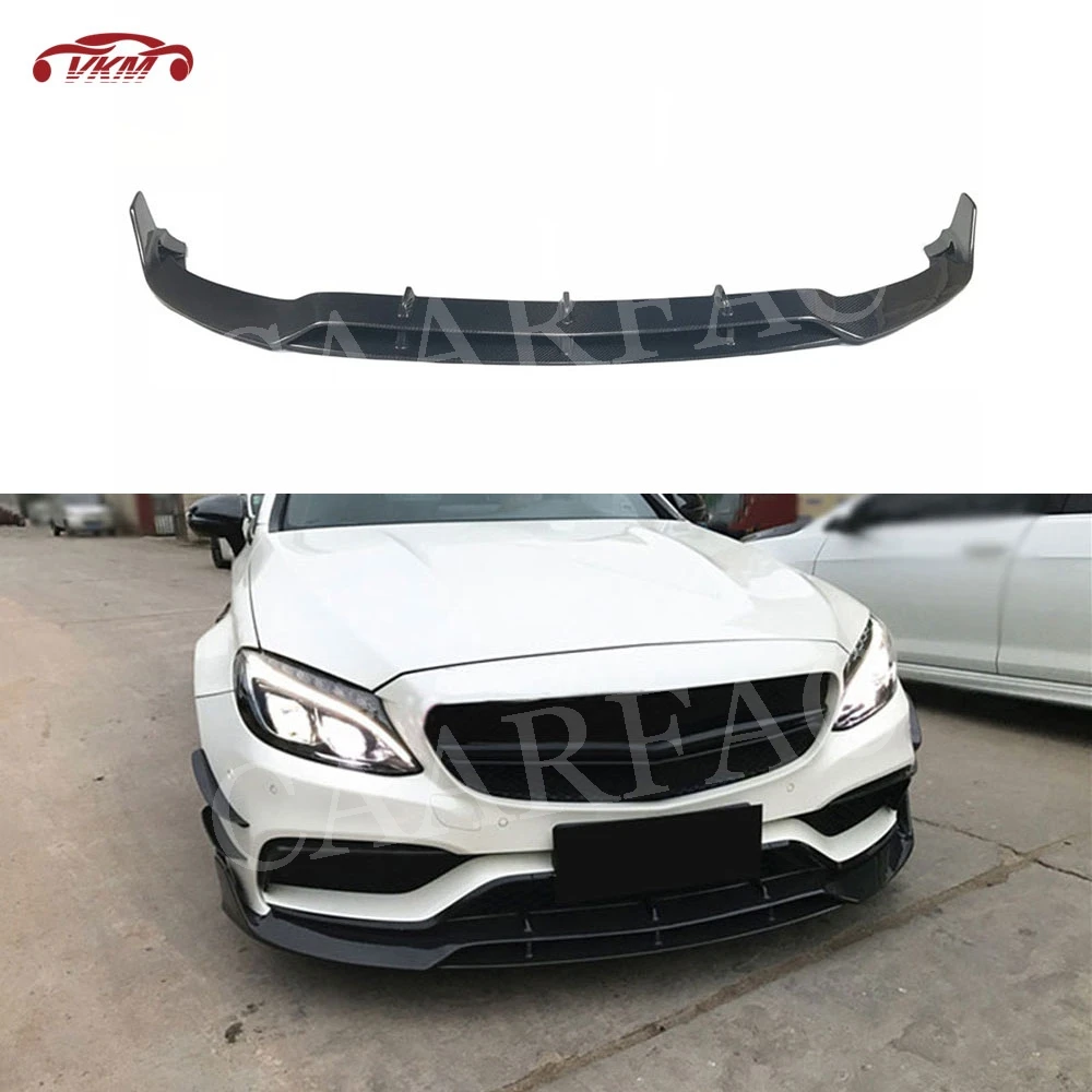 

Front Bumper Lip Spoiler for Mercedes Benz C Class W205 C63 AMG C180 C200 C260 15-17 Carbon Fiber Car Styling