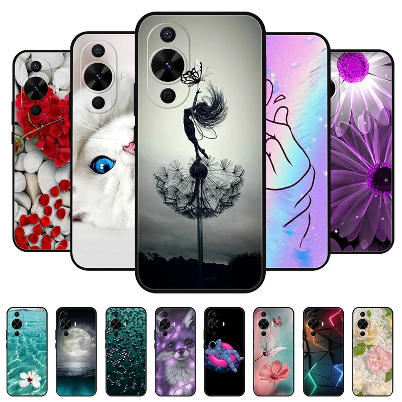 For Huawei nova 12s Case nova12S Black Cover Lion Wolf Silicone Soft Back Cases For Huawei nova 12s Phone Case Protective Shell