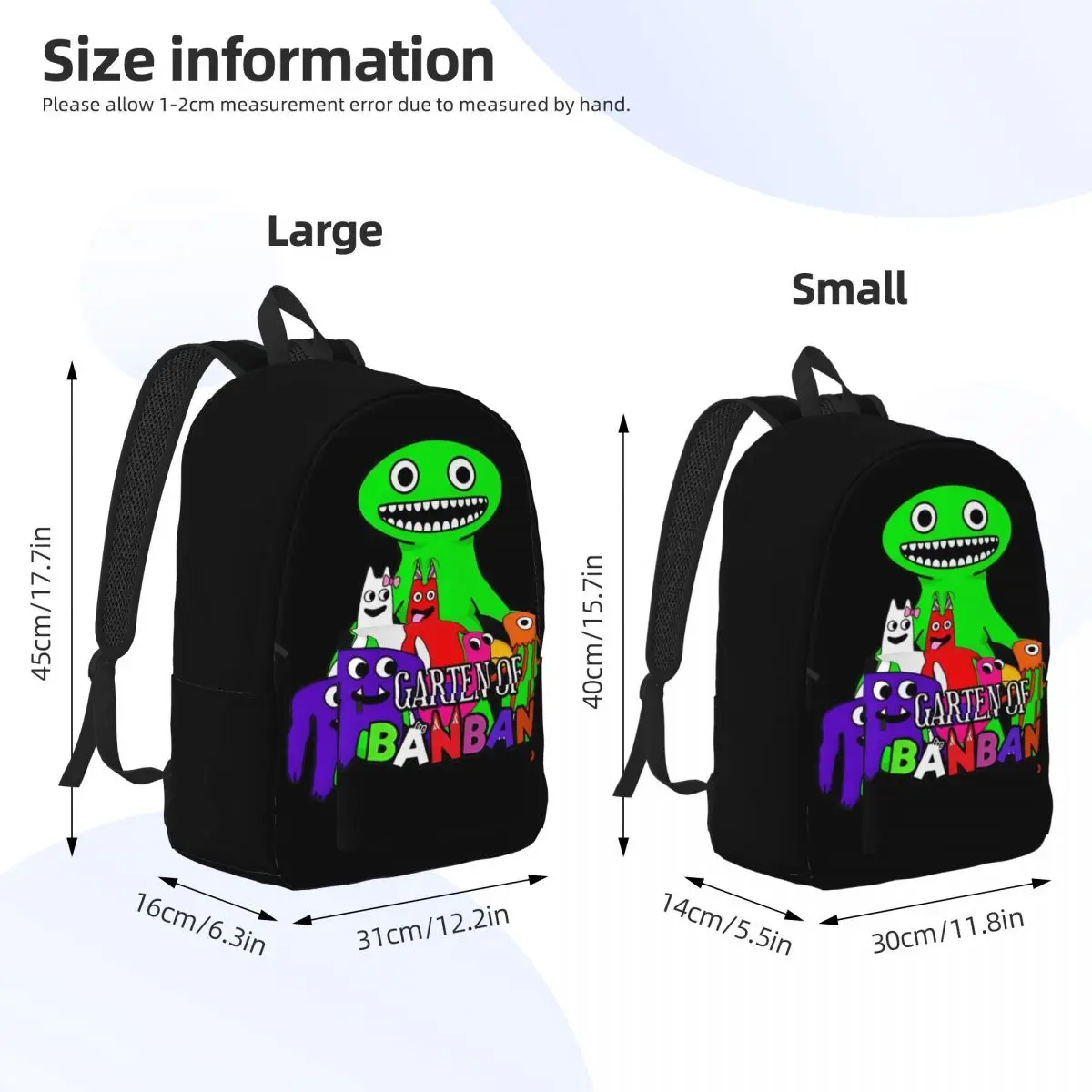 Garten Of Banban Characters for Teens Student School Book Bags Colorful Daypack Elementary High College Gift