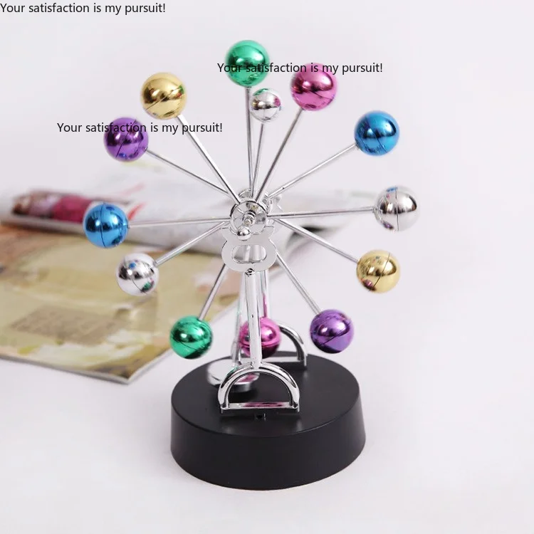 for H010 Color Ball Ferris Wheel Perpetual Motion Instrument, Magnetic Swing Ornament, Cosmic Model Home Desk Decoration