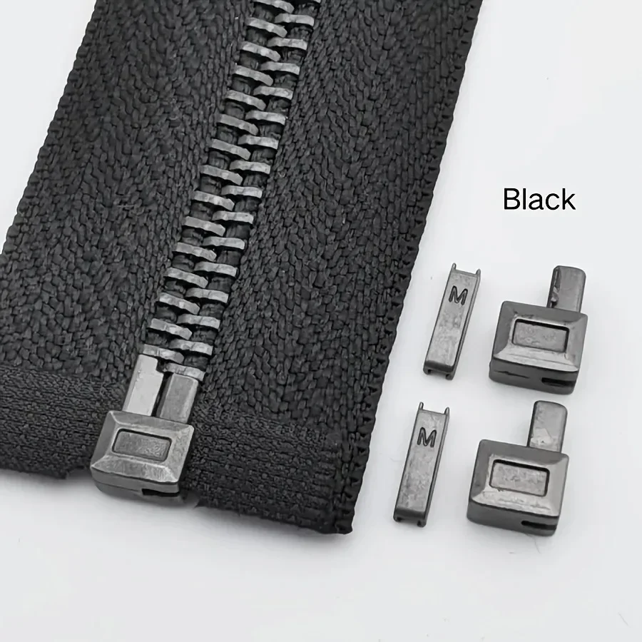 Set Premium Metal Zipper Heads Gold Silver Bronze Black - Durable Smooth for DIY Clothing Luggage Repair image 3