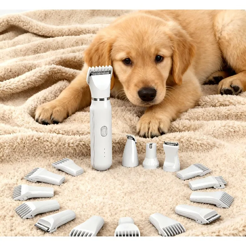 

Professional Stainless Steel Portable Rechargeable Dog & Cat Pet Grooming Kit Hair Removal Mitts Rollers Adjustable Blade