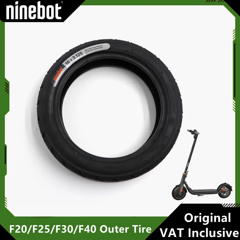 Original Outer Tire for Ninebot By Segway F20/F25/F30/F40 Smart Electric Scooter Front and Rear 10x2.125 Wheel Tyre Parts Tire