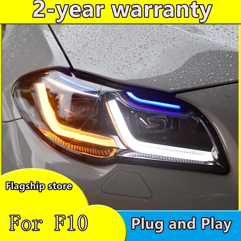 Car Styling Head Lamp for BMW F10 Headlights 2010-2016 F18 LED Headlight 520i 525i 530i 535i F11 Projector Lens DRL