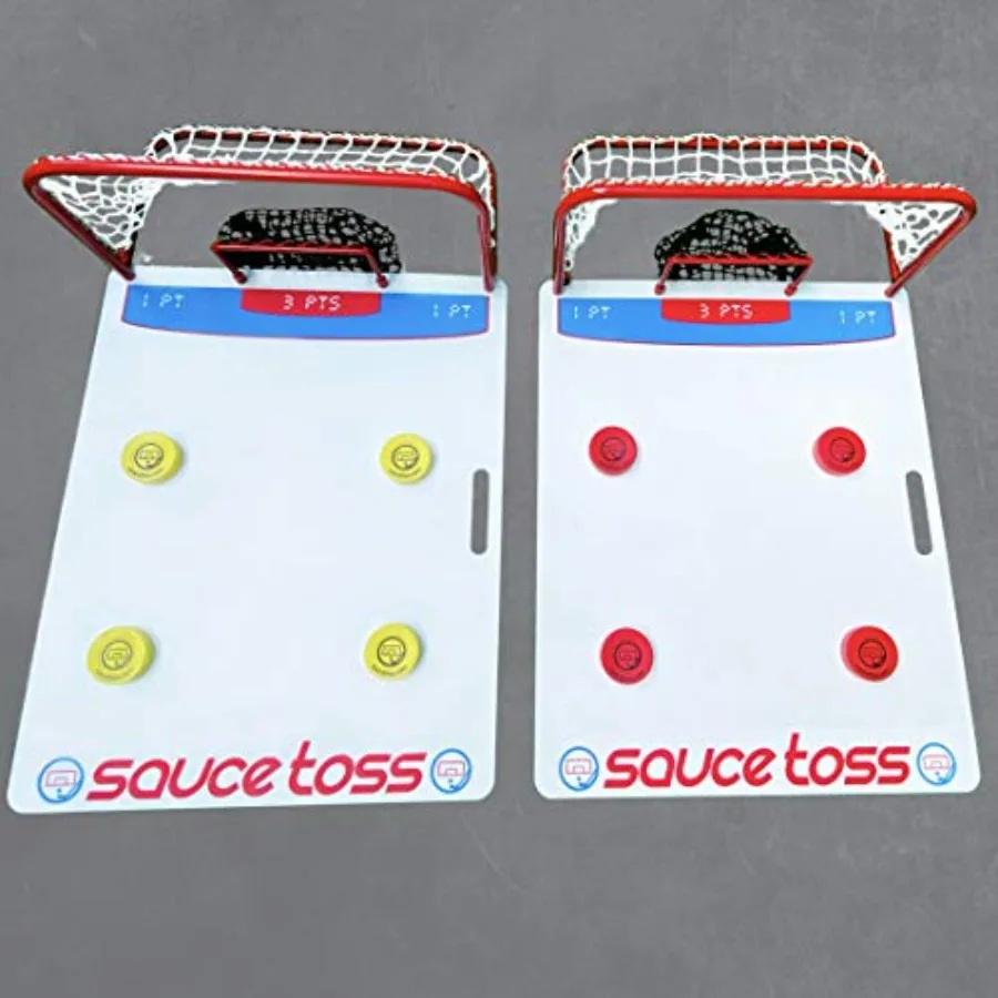

: The Premium Hockey Sauce Pass Game for Playing Passing Training Trick Shots and More - Tailgate Friendly and Portable Hockey