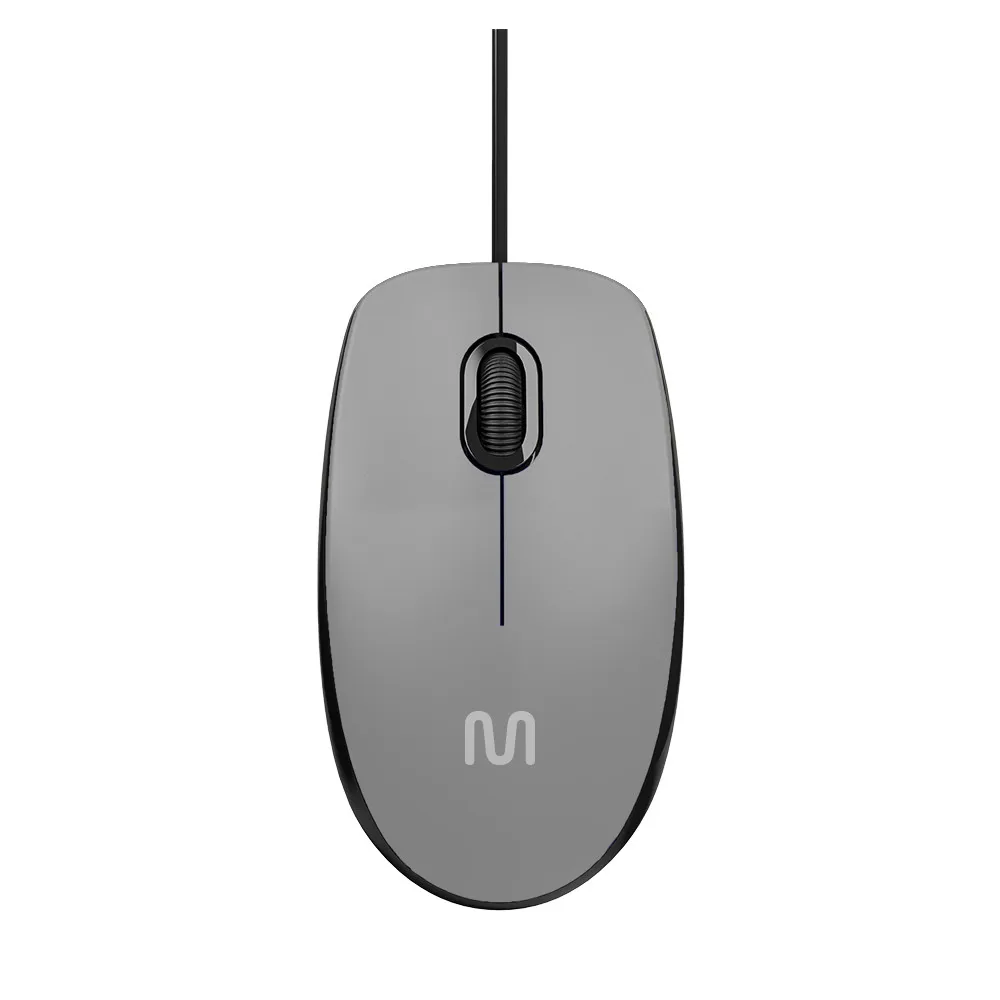 Mf400 Wired Mouse Click Silent USB Connection 1200dpi 180cm 3 Buttons Grey Multi - MO387 Cable