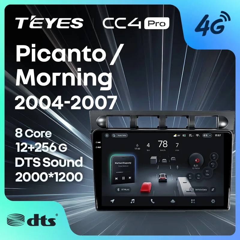 TEYES CC4 PRO For Kia Picanto SA Morning 2004 - 2007 CarPlay Radio Multimedia Stereo Car play Android Auto 2DIN Autoradio