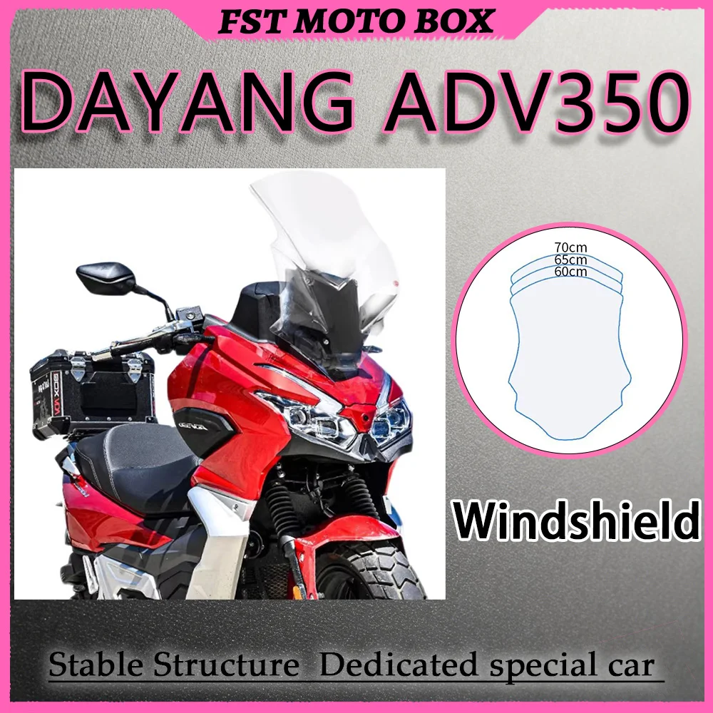 FOR Dayang ADV350 Front Windshield Modified Accessory Impact-Resistant Thickened High-Toughness PC Material Block