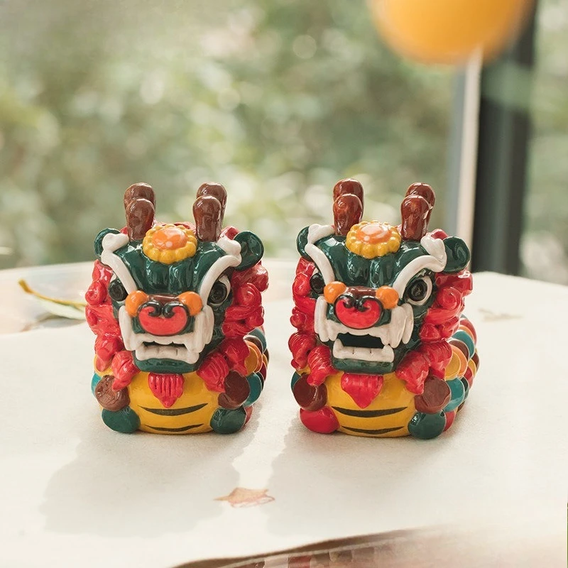 Ornament home decoration, office housewarming gift, dragon boat Jingdezhen living room ceramics