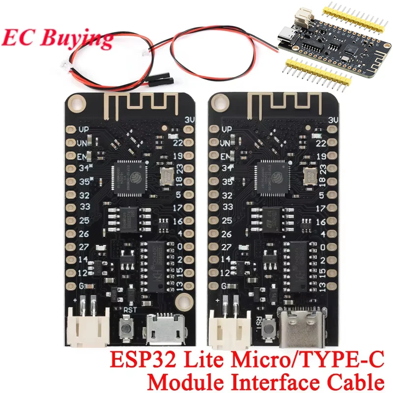 1-2Pcs ESP32 Lite V1.0.0 WiFi Bluetooth-C Development Board ESP-32 LOLIN32 REV1 CH340G MicroPython Micro Type-C USB for Arduino