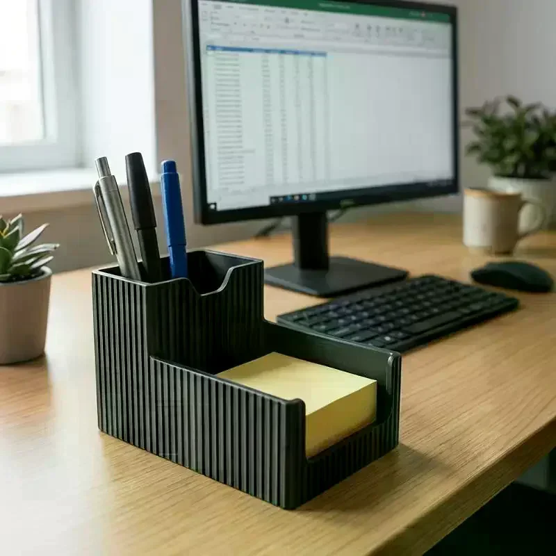 3D Printed Pen Holder Sticky Note Dispenser, Desktop Gaming Office Organizer, Thanksgiving Graduation Teacher Gift