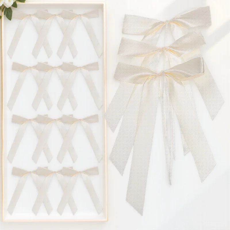 

60Pcs Wedding Car Bows Large Polyester Ribbon Decorations for Rearview Mirror Door Handle Wedding Supplies Ribbon Bows