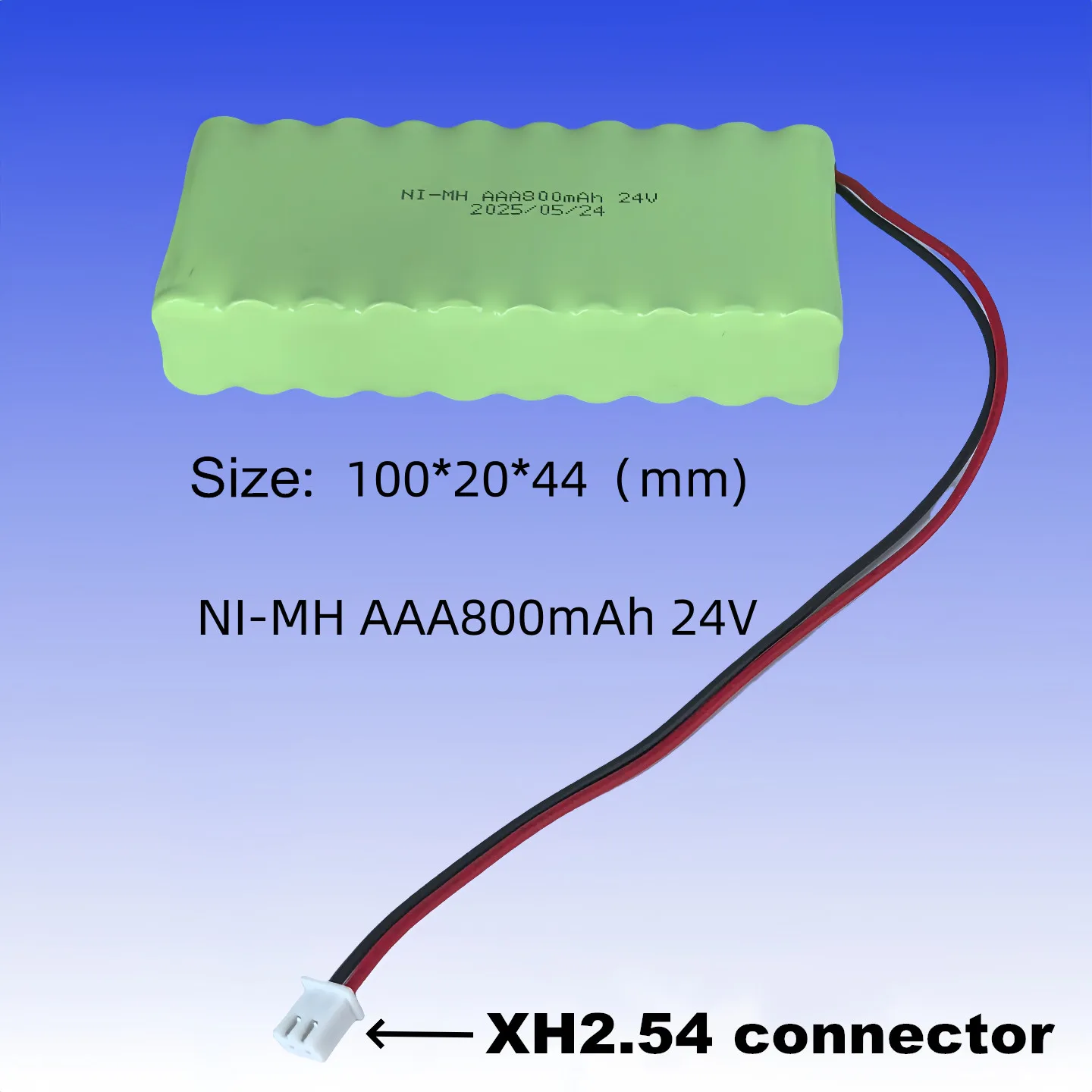 

New 24V AAA 800Mah NI-MH Rechargeable Battery Pack XH2.54 Connector or VH3.96 Connector 10440 Size 100mm*20mm*44mm