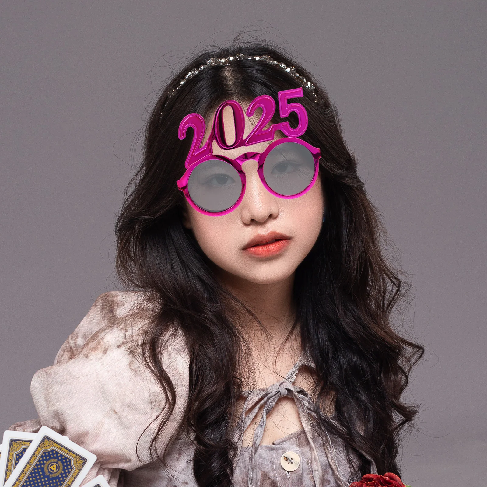 Eleganti occhiali da vista 2025 per la festa di Capodanno Oggetti di scena per occhiali da festa alla moda Occhiali da ballo divertenti Decorazioni per festival Occhiali da sole divertenti