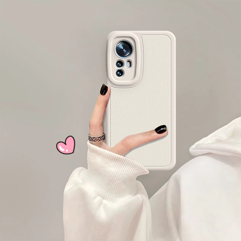 Original Case for Xiaomi Mi 12 12S Pro 12X 12T Ultra Lamb Skin Luxury Mi12 12Pro 12SUltra 5G Litchi Peel Pattern Soft Back Cover