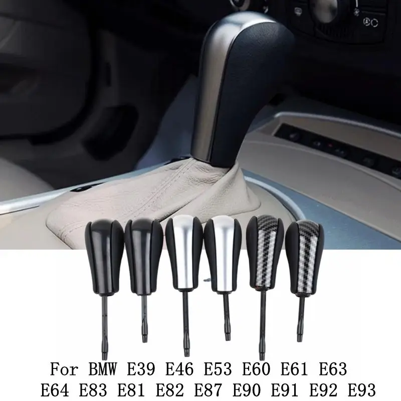 Automatic Car Gear Shift Knob For BMW E39 E46 E53 E60 E61 E63 E64 E81 E82 E87 E90 E91 E92 E93 E83 ABS Carbon fiber Car Styling