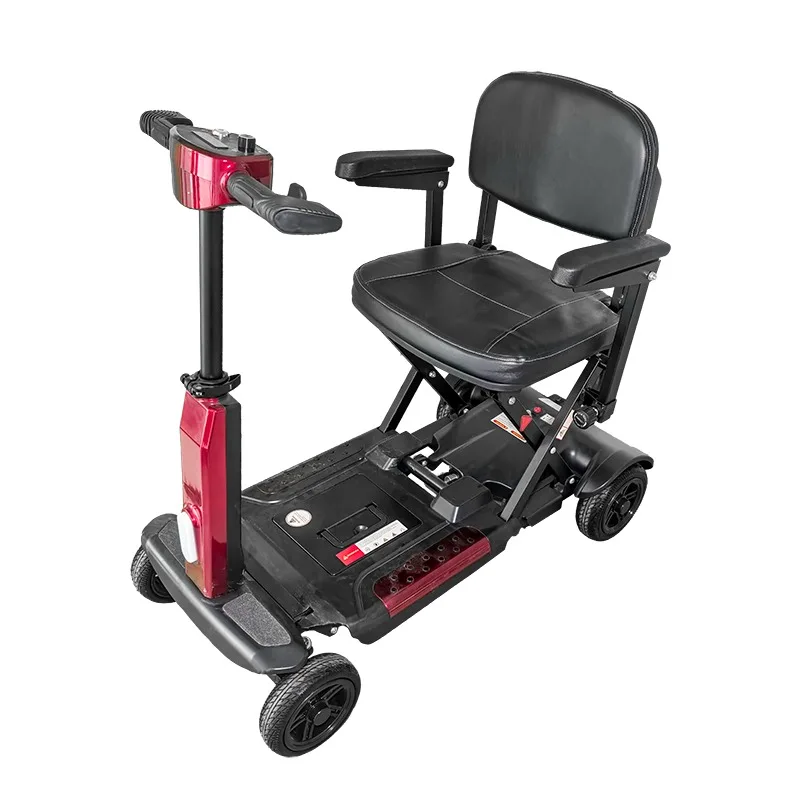 Portable & Auto-fold Electric Scooter for Elderly Travel Foldable Mobility Scooter for Handicapped Individuals