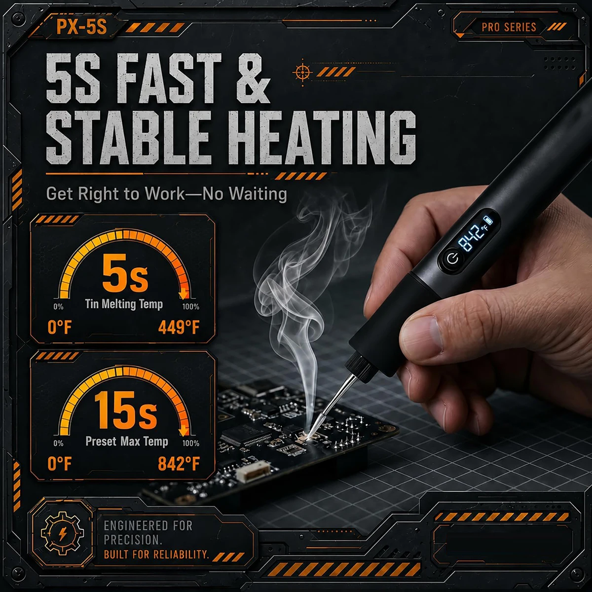 Cordless Soldering Iron USB Digital Display Welding Pen W/2600mAh Battery Smart Temperature Control For PCB Electronics Repair